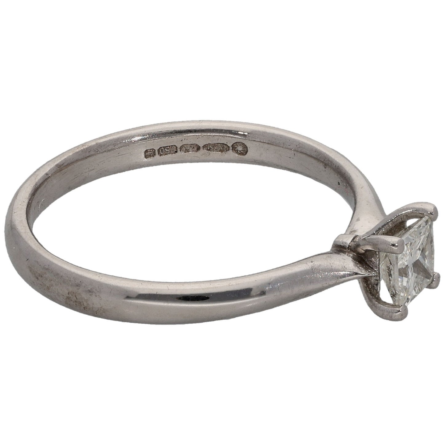 18ct White Gold 0.32ct Diamond Solitaire Ring Size K