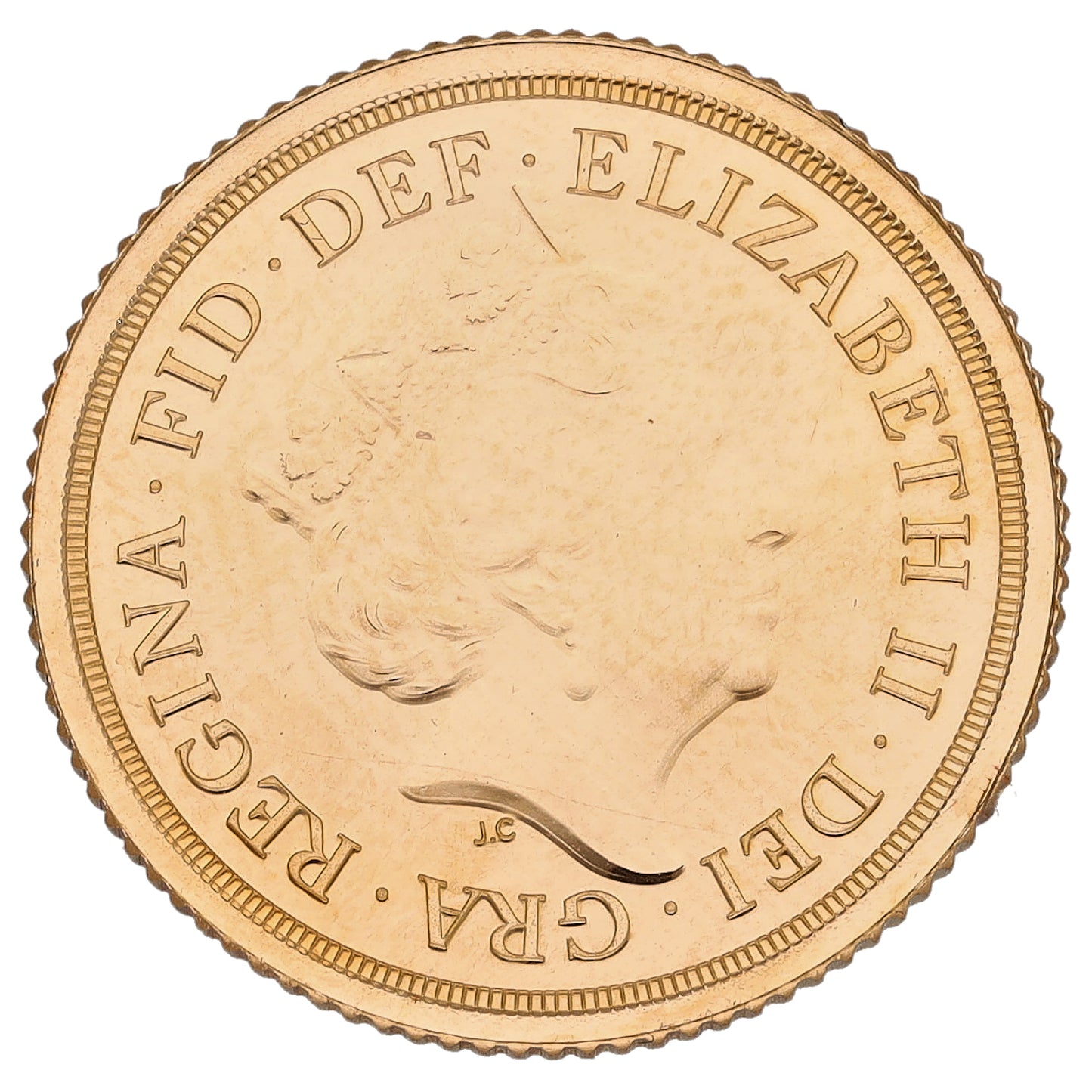 22ct Gold Queen Elizabeth II Half Sovereign Coin 2017