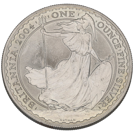 Fine Silver Queen Elizabeth II 1 OZ Britannia Coin 2004
