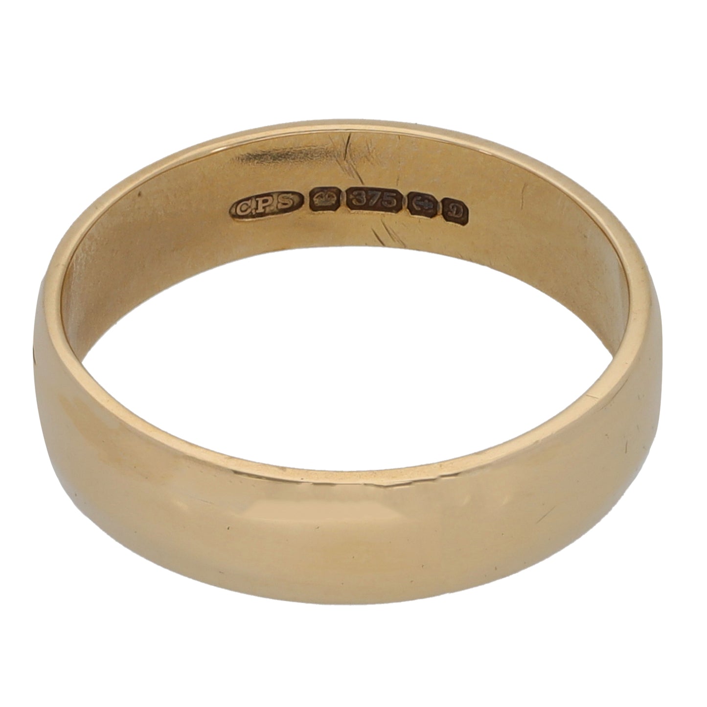 9ct Gold Plain Wedding Ring Size M