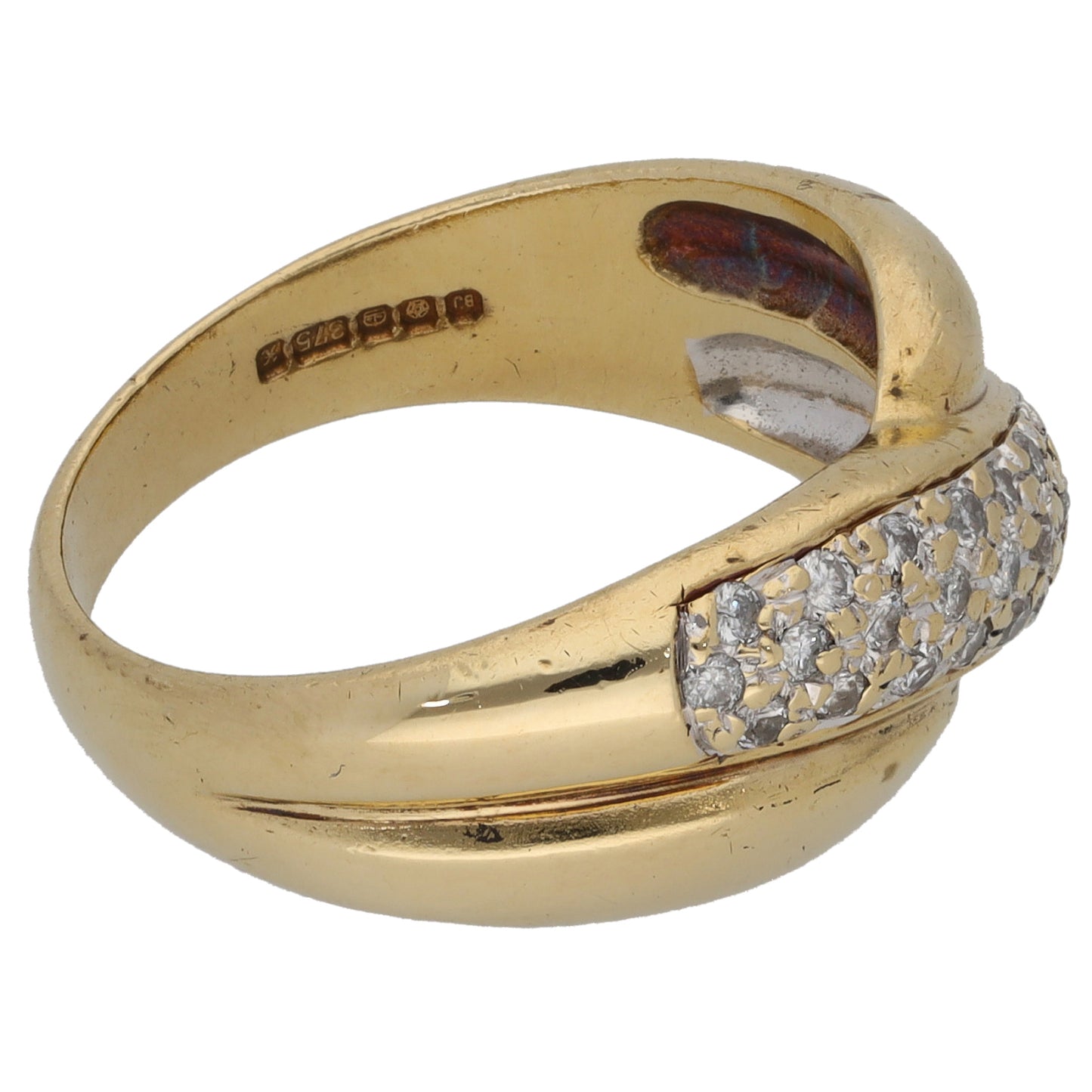 9ct Gold 0.31ct Diamond Alternative Ring Size Q