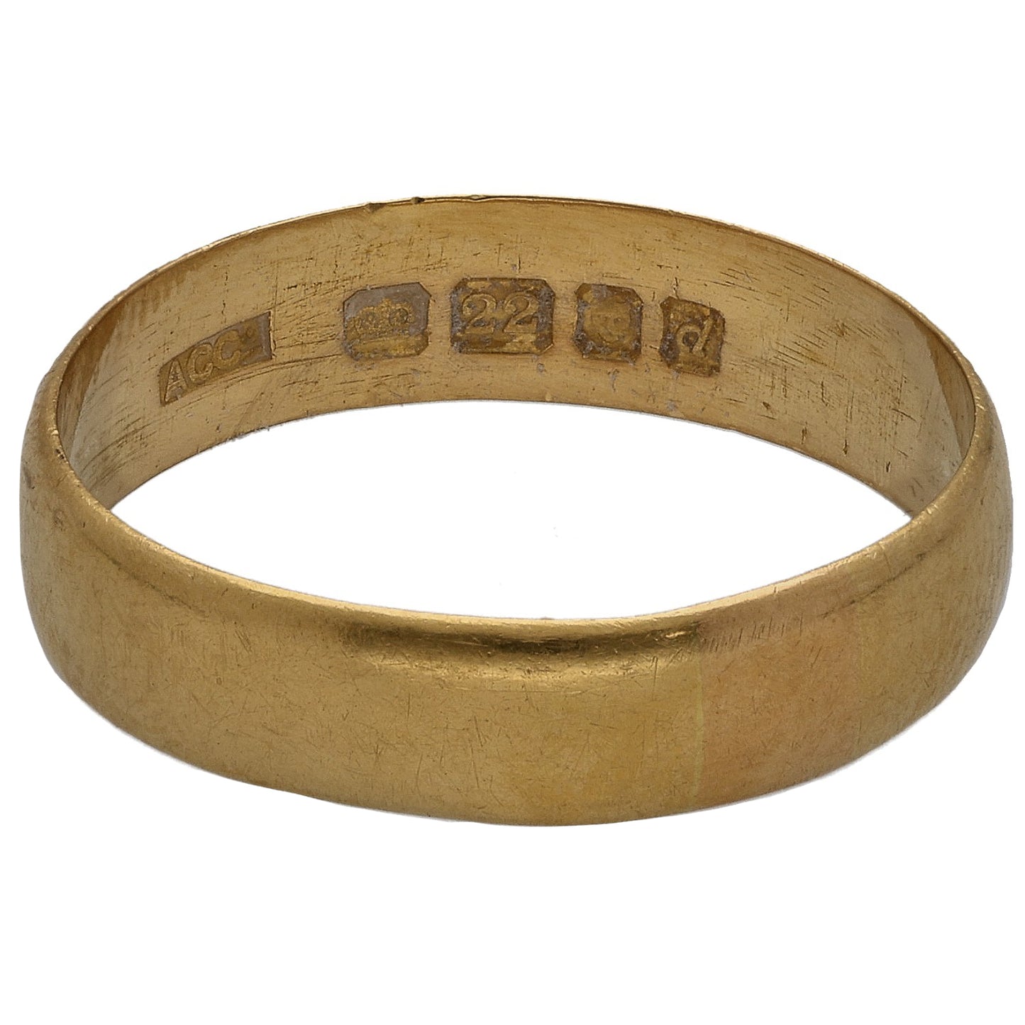 22ct Gold Plain Wedding Ring Size R