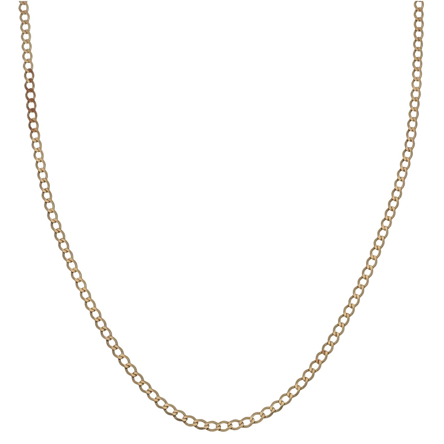 9ct Gold Curb Chain 18"