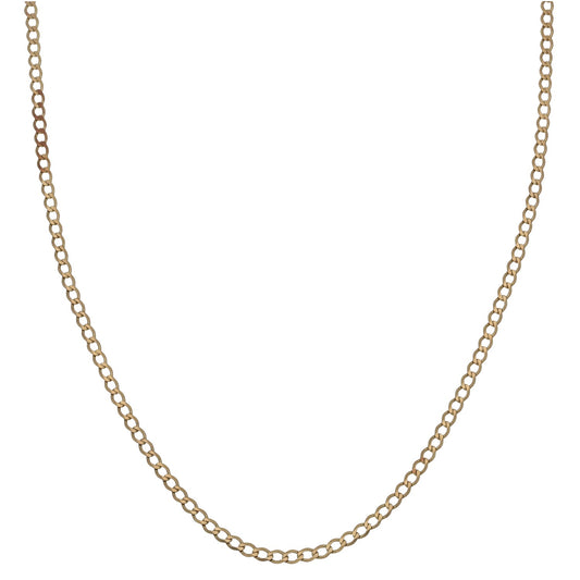 9ct Gold Curb Chain 18"