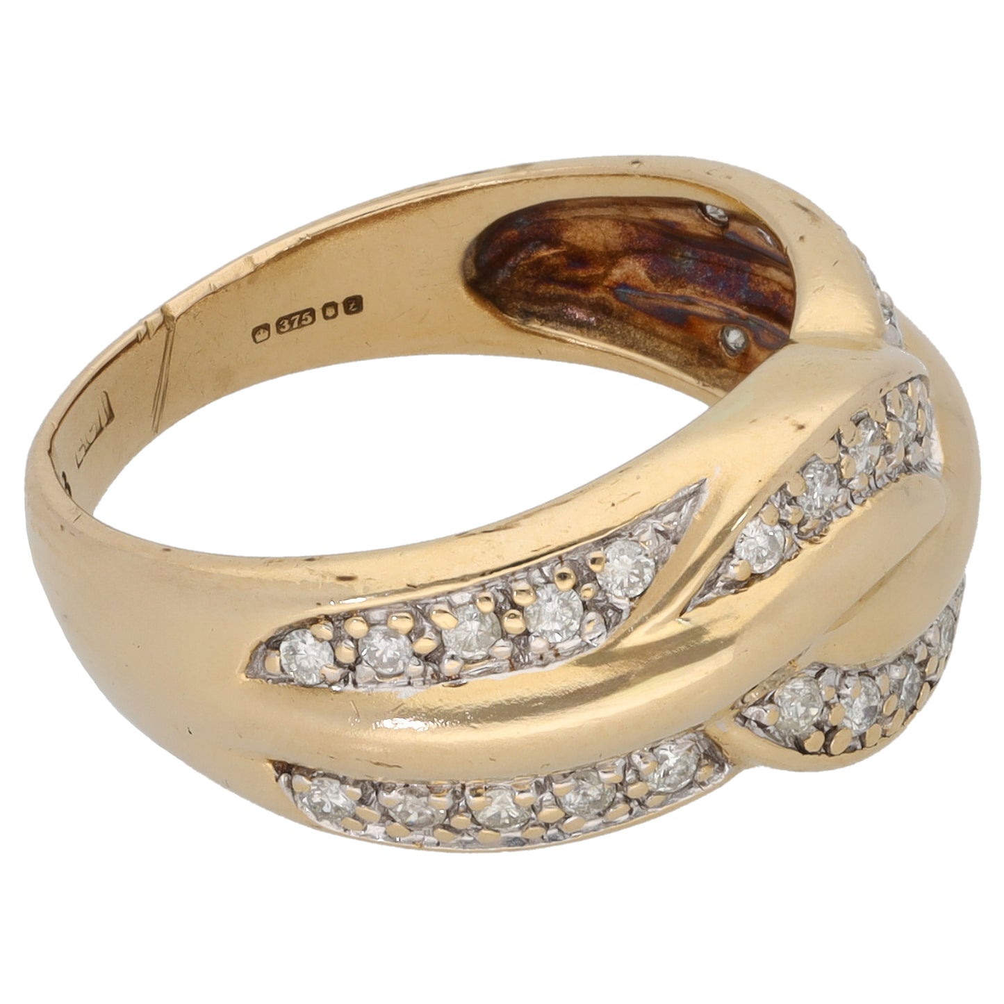 9ct Gold 0.33ct Diamond Dress/Cocktail Ring Size N