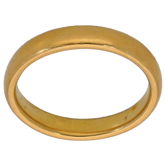 22ct Gold Plain Wedding Ring Size L