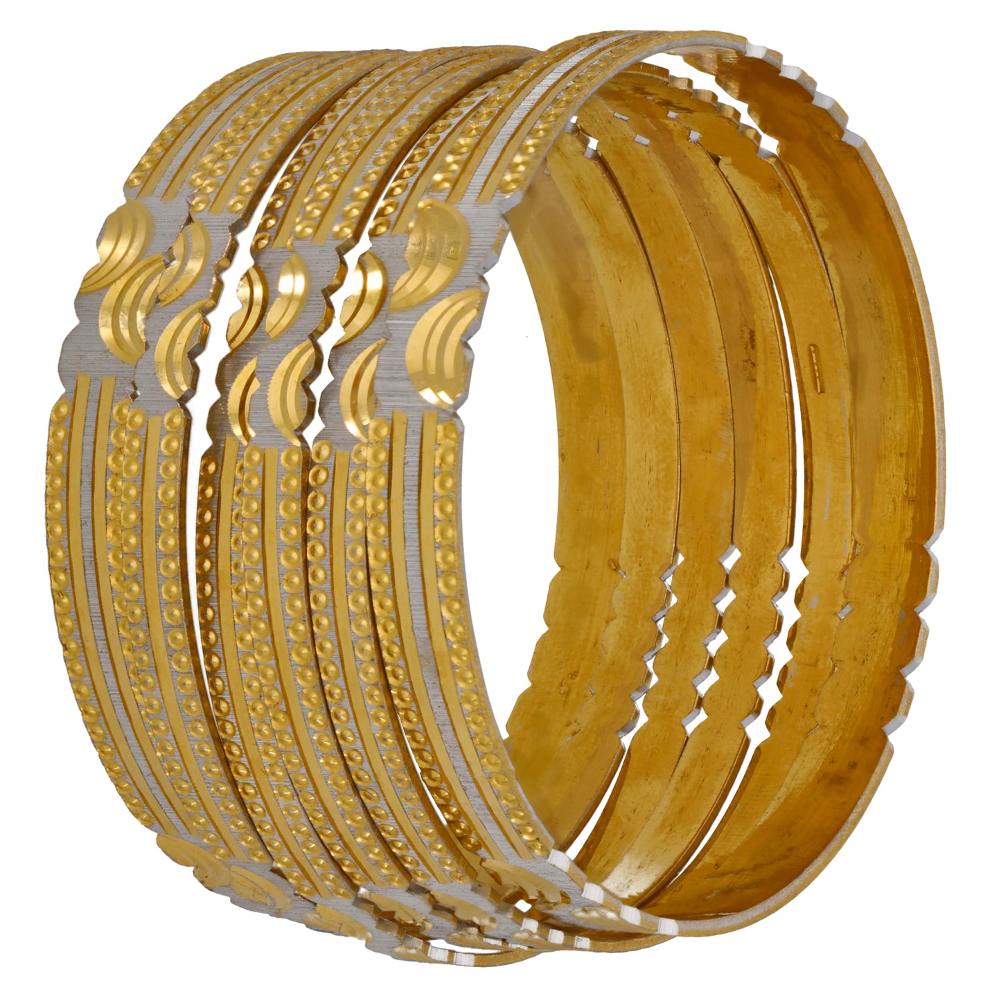 22ct Bicolour Gold Set of Bangles