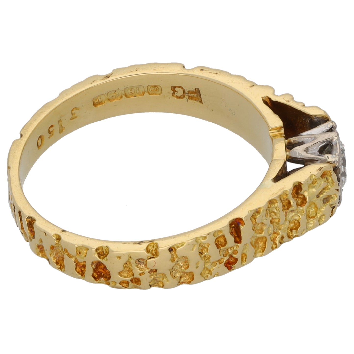 18ct Gold 0.25ct Diamond Solitaire Ring Size N