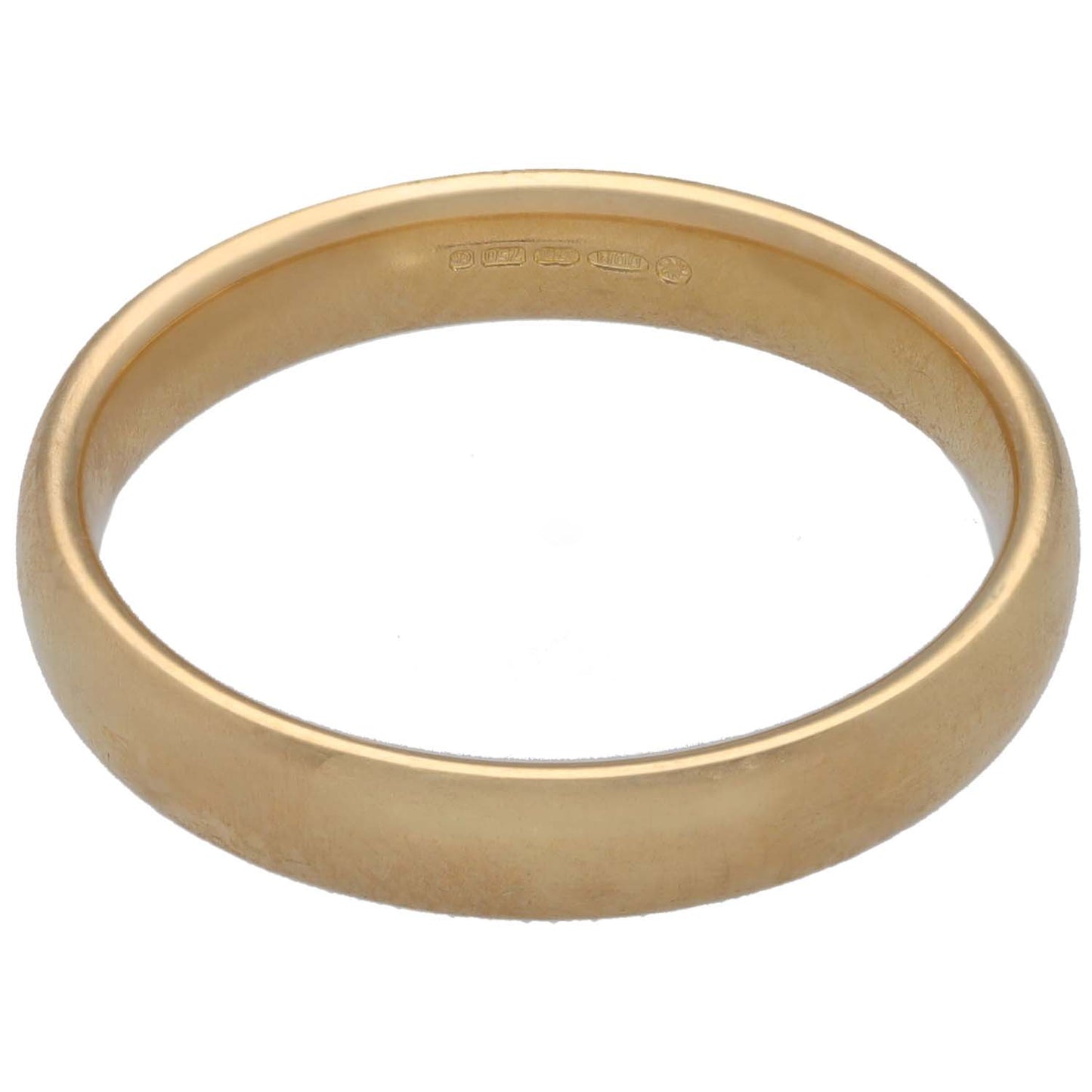 18ct Gold Plain Wedding Ring Size S