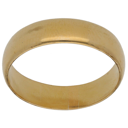 9ct Gold Plain Wedding Ring Size M