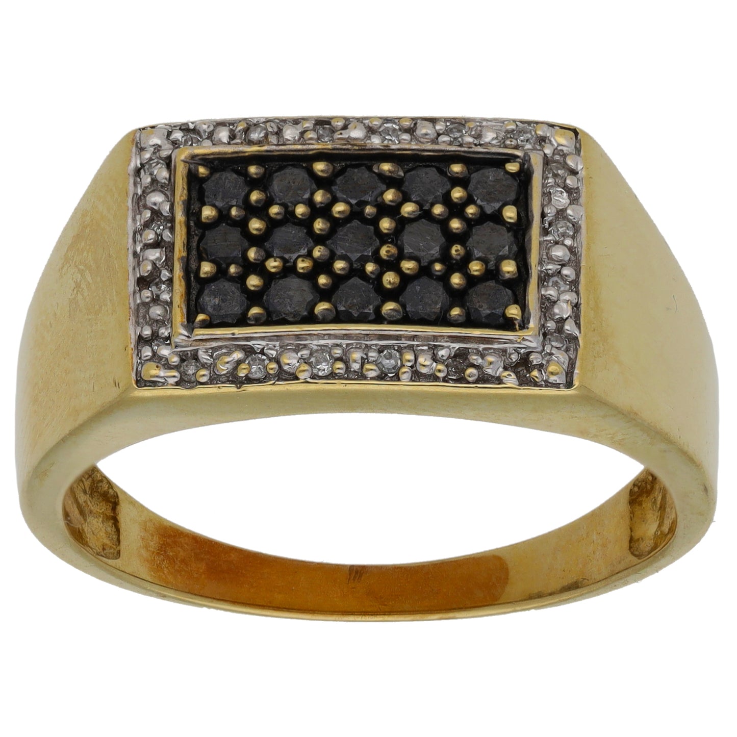 9ct Gold 0.55ct Diamond Signet Ring Size W