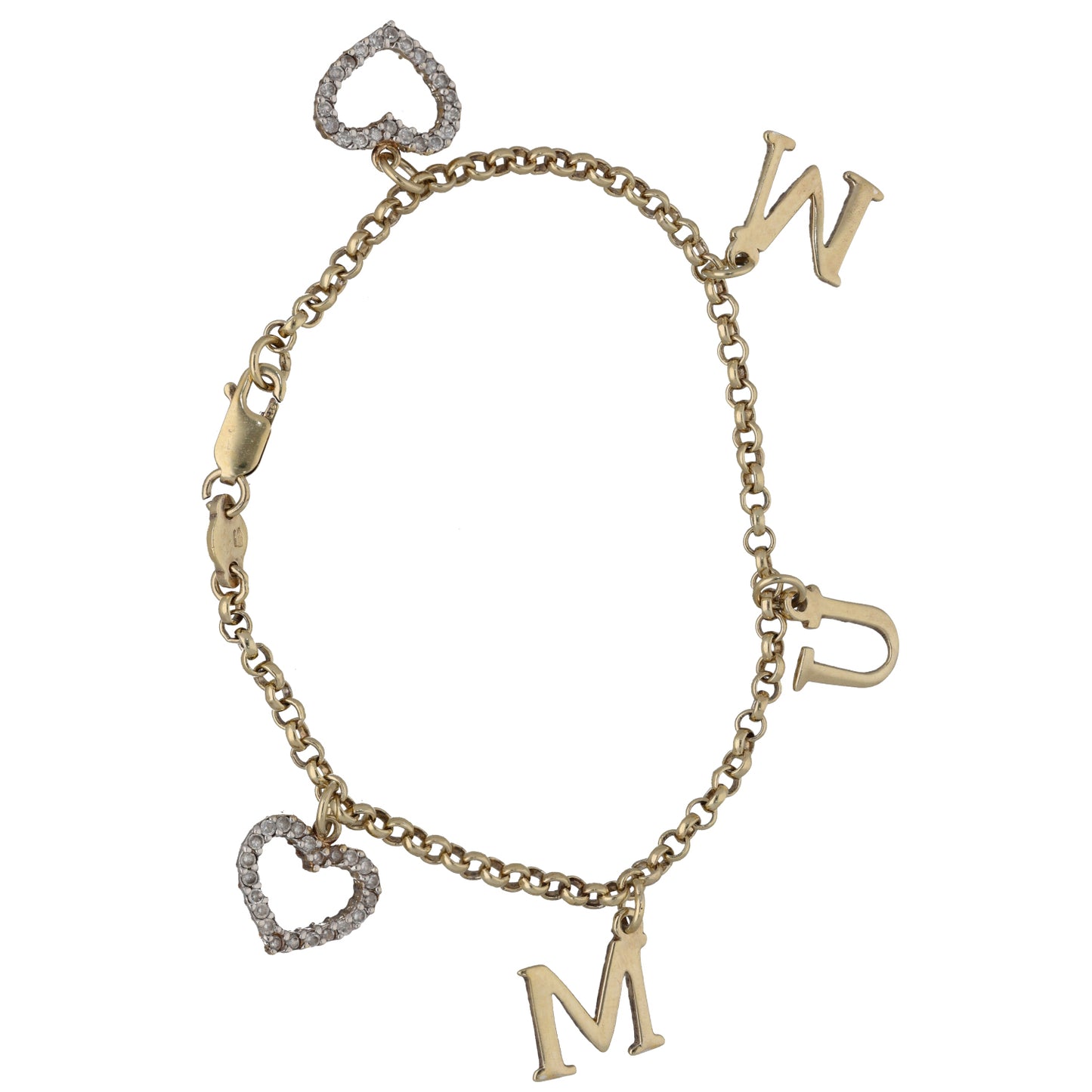 9ct Gold Cubic Zirconia Mum Bracelet