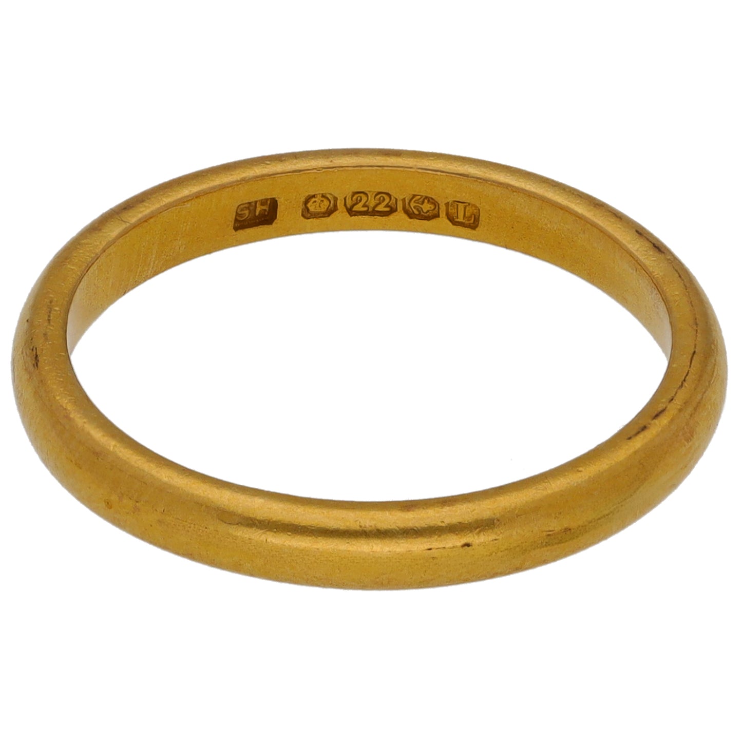 22ct Gold Plain Wedding Ring Size K