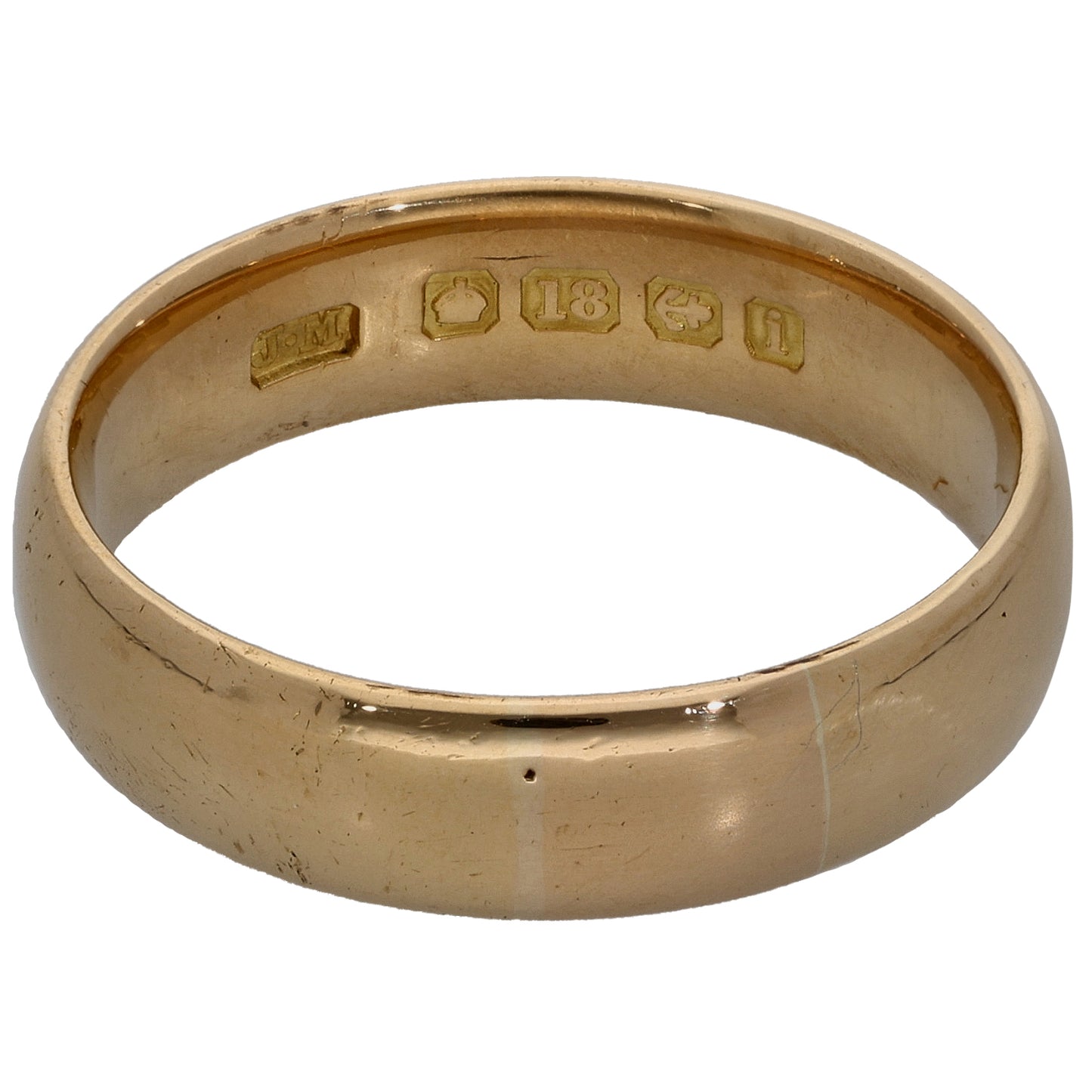 18ct Gold Plain Wedding Ring Size R
