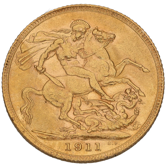 22ct Gold King George V Full Sovereign Coin 1911