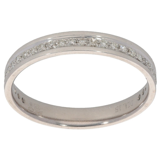 9ct White Gold 0.15ct Diamond Half Eternity Ring Size N
