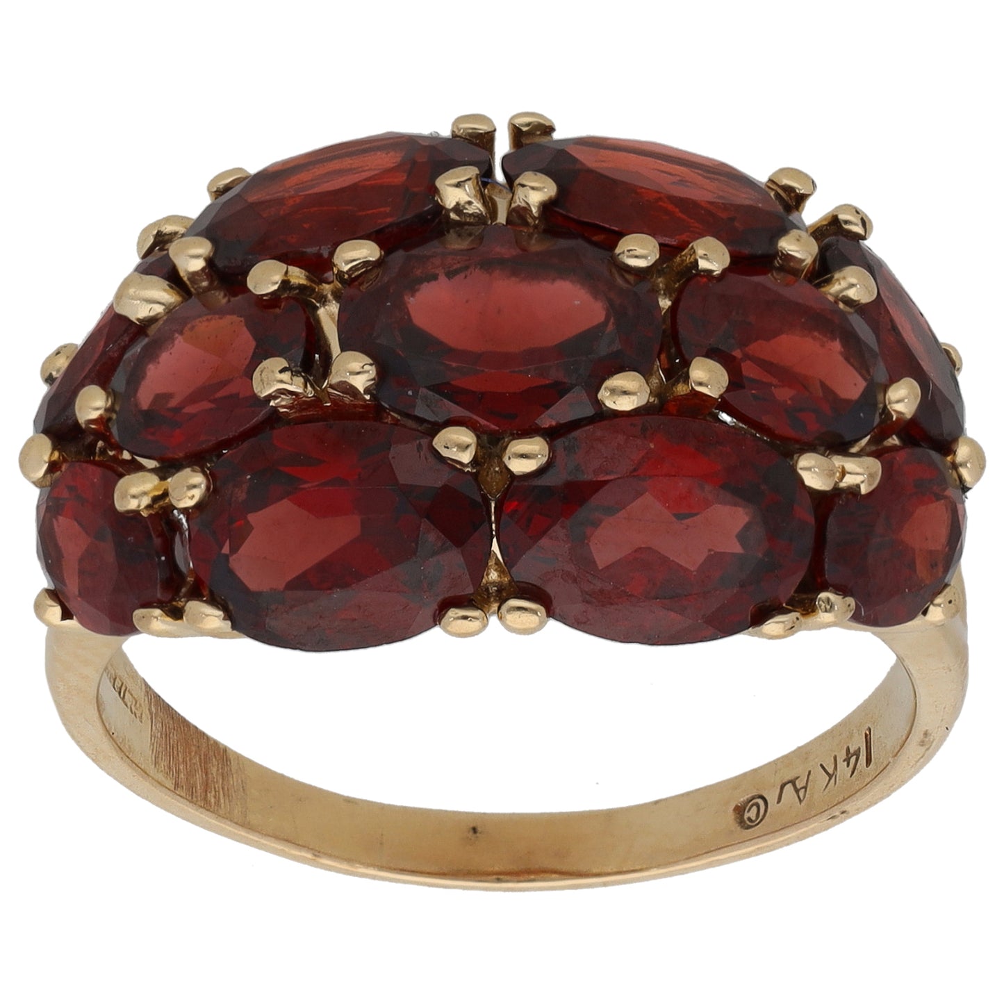 9ct Gold Garnet Dress/Cocktail Ring Size Q