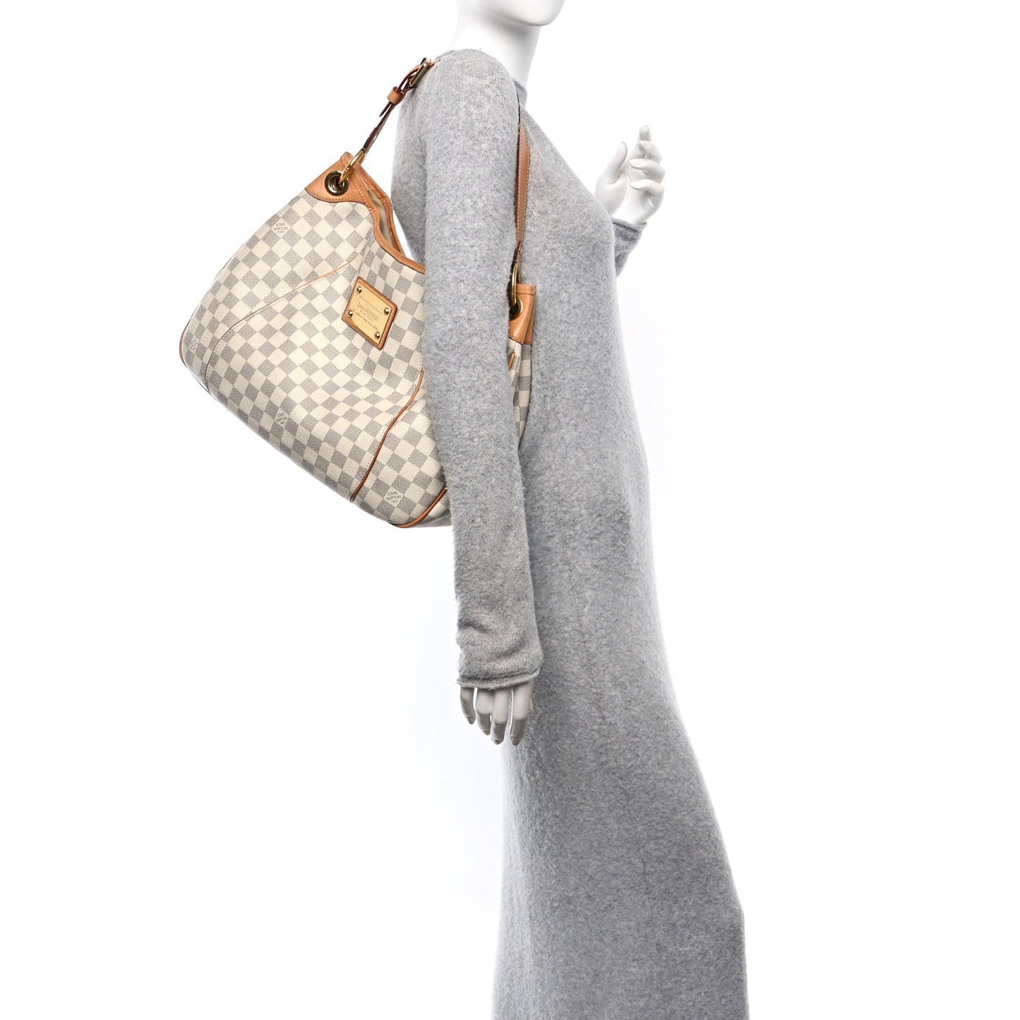 Louis Vuitton Galliera PM Damier Azur Coated Canvas Bag - Off White & Blue