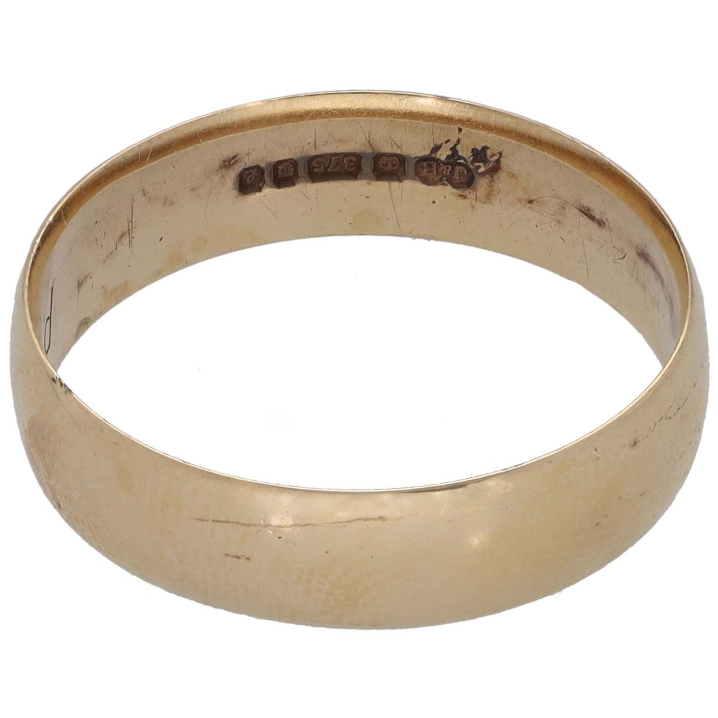 9ct Gold Plain Wedding Ring Size R