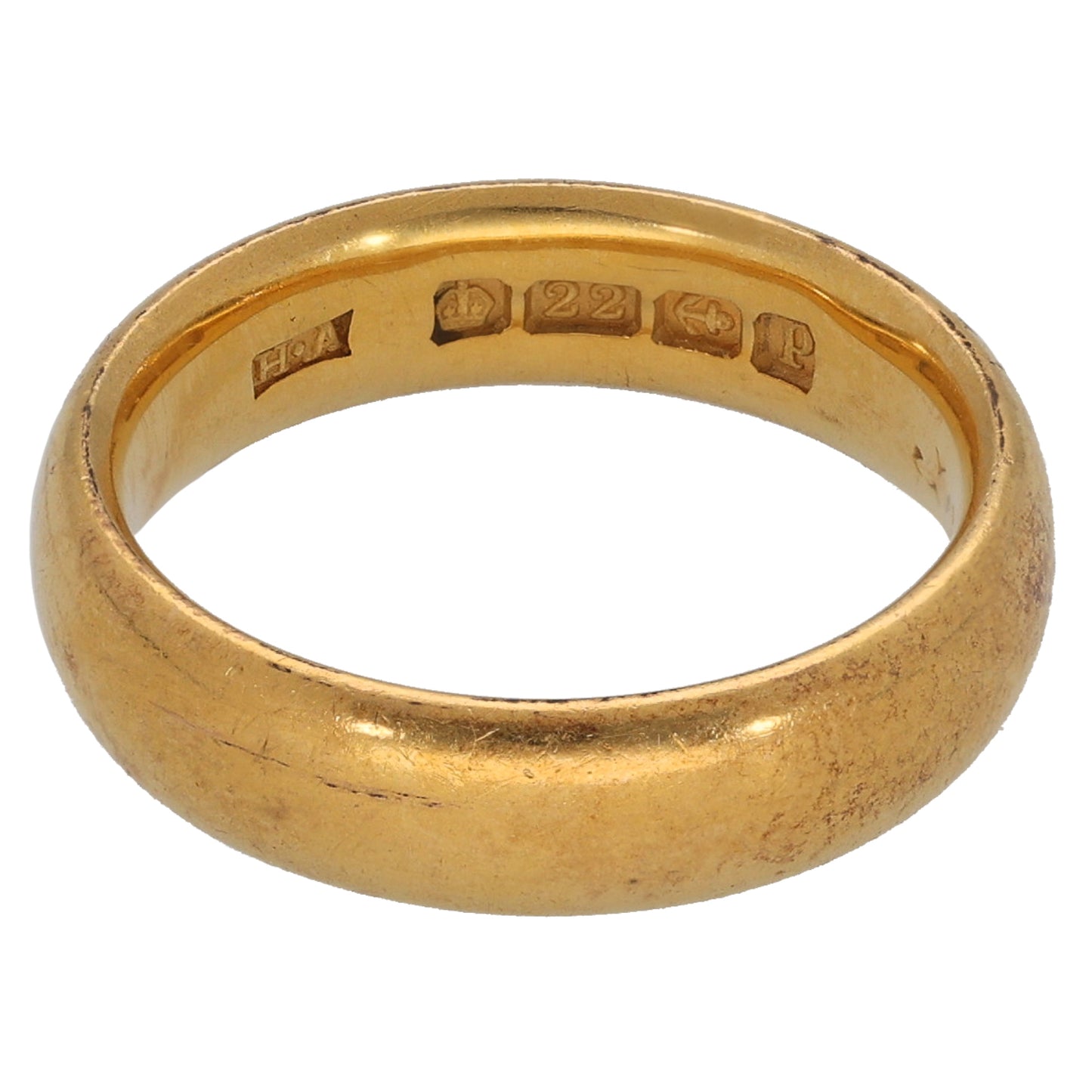 22ct Gold Plain Wedding Ring Size L
