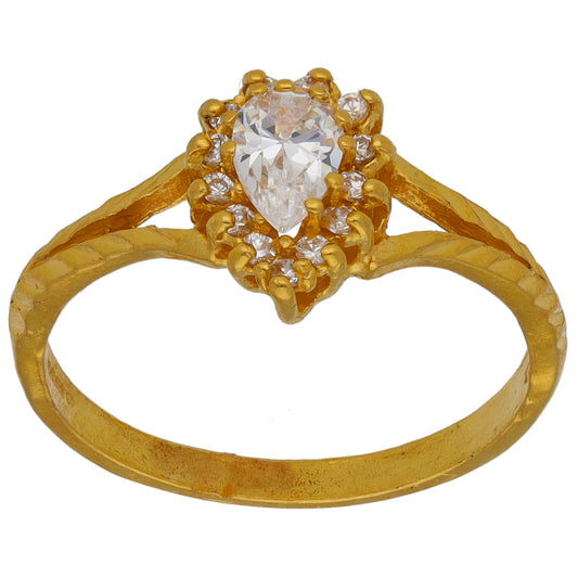 22ct Gold Imitation Gems Cluster Ring Size O