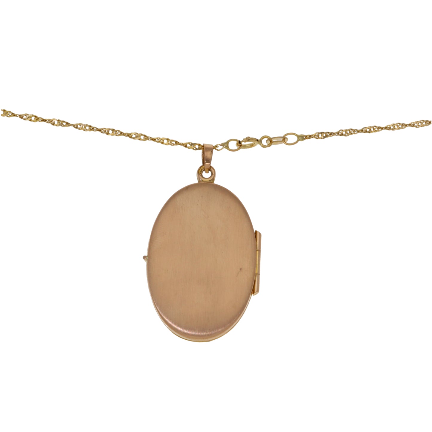 9ct Gold Patterned Locket Pendant With Chain
