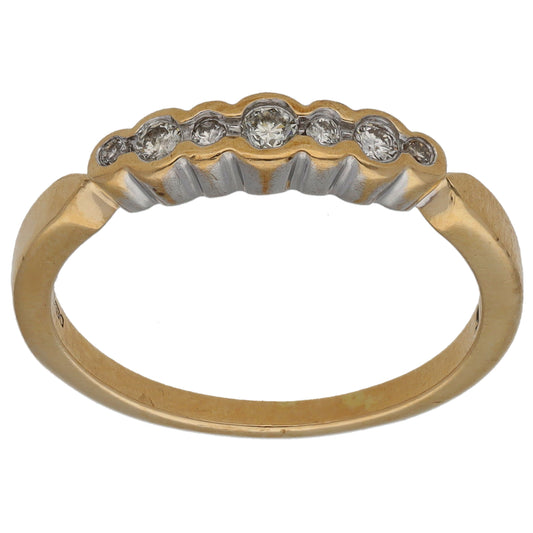 9ct Gold 0.15ct Diamond Half Eternity Ring Size M