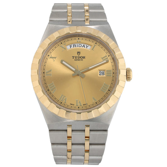 Tudor Royal 28603, champagne dial on bi-colour bracelet