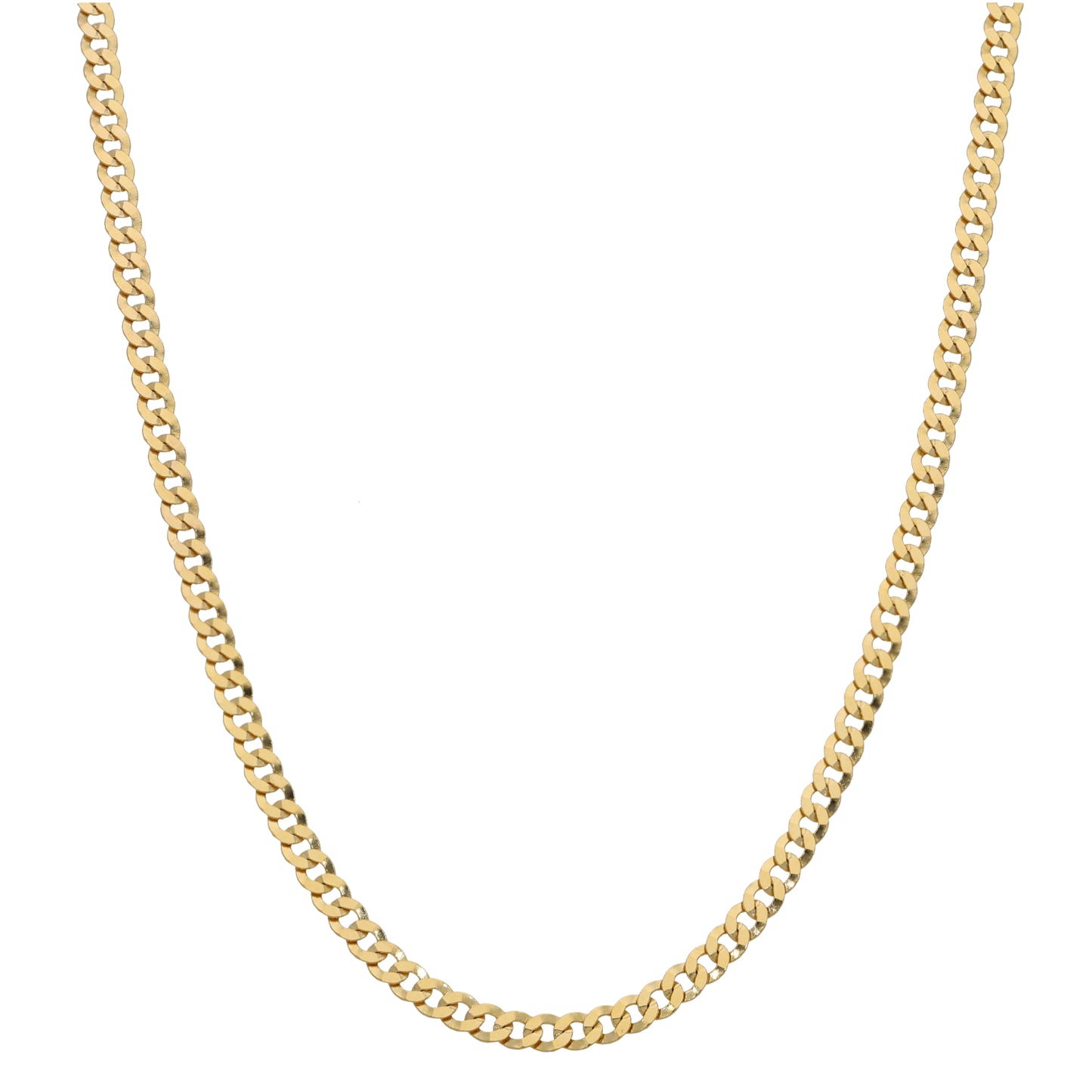 9ct Gold Curb Chain 18"