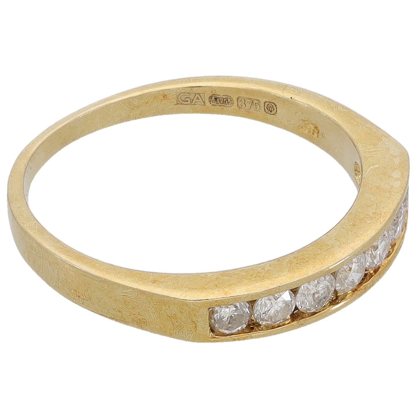 9ct Gold 0.28ct Diamond Half Eternity Ring Size N