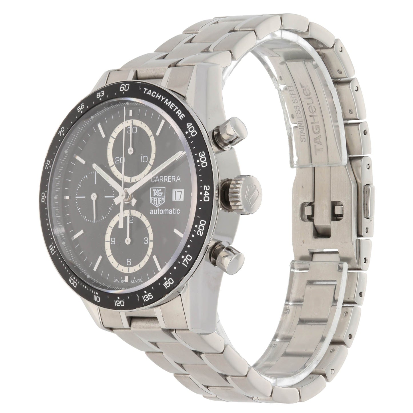 Tag Heuer Carrera CV2010-2 41mm Stainless Steel Mens Watch