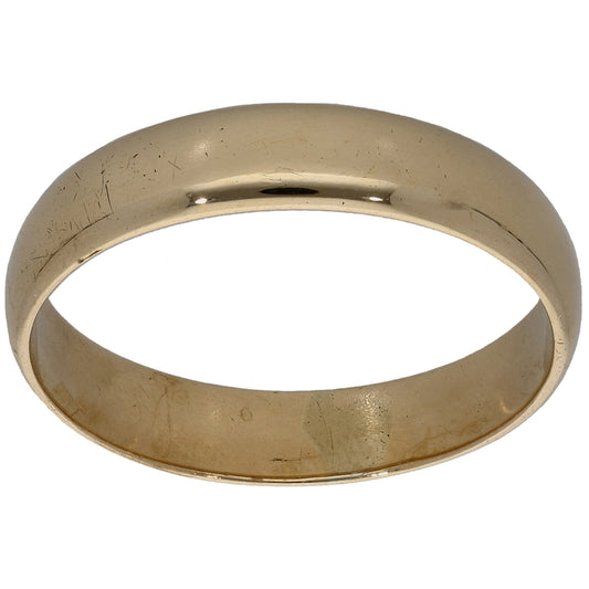 9ct Gold Plain Wedding Ring Size P