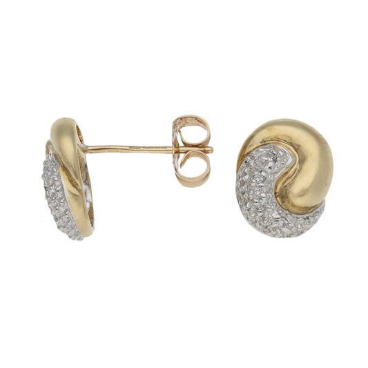 9ct Gold 0.04ct Diamond Stud Earrings