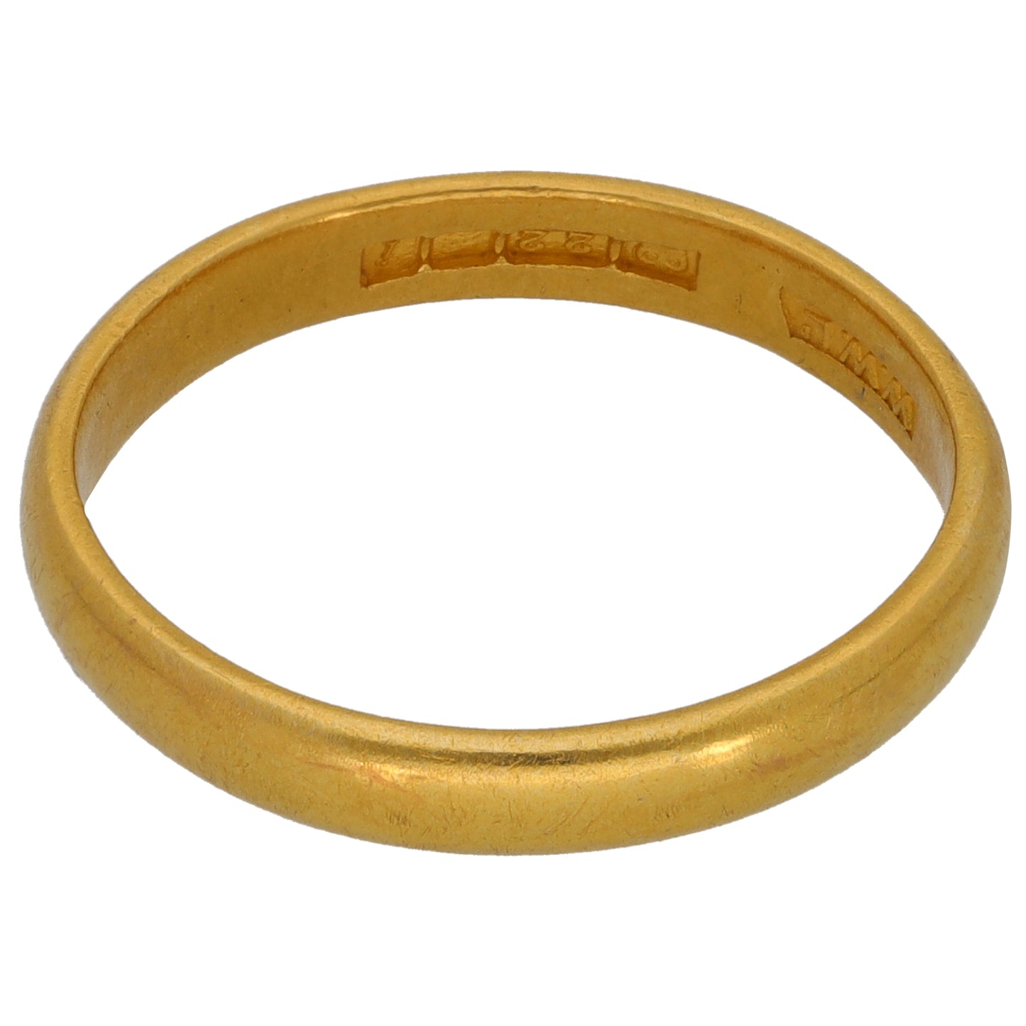22ct Gold Plain Wedding Ring Size Q