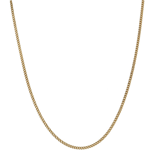 9ct Gold Curb Chain 18"