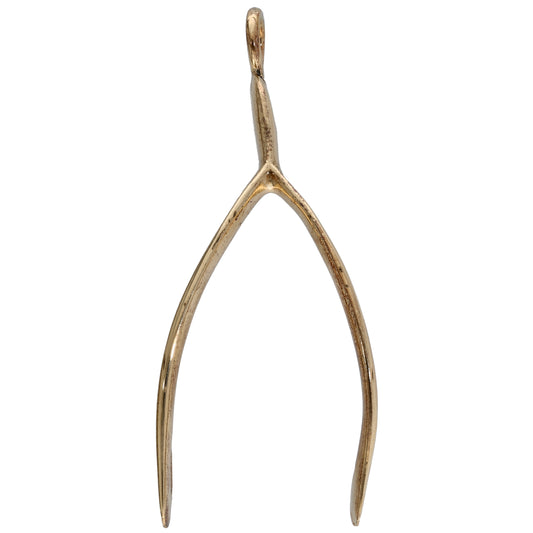 9ct Gold Wishbone Pendant