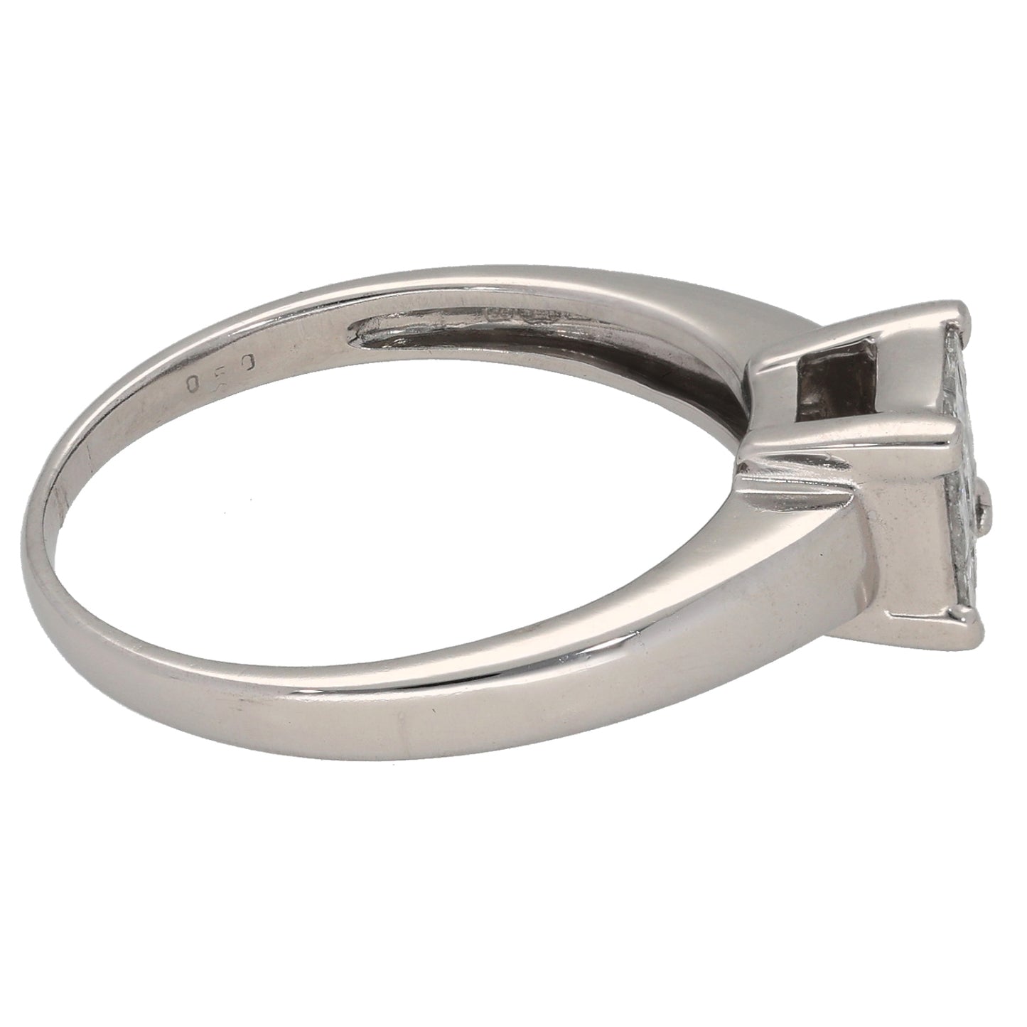 18ct White Gold 0.50ct Diamond Dress/Cocktail Ring Size R