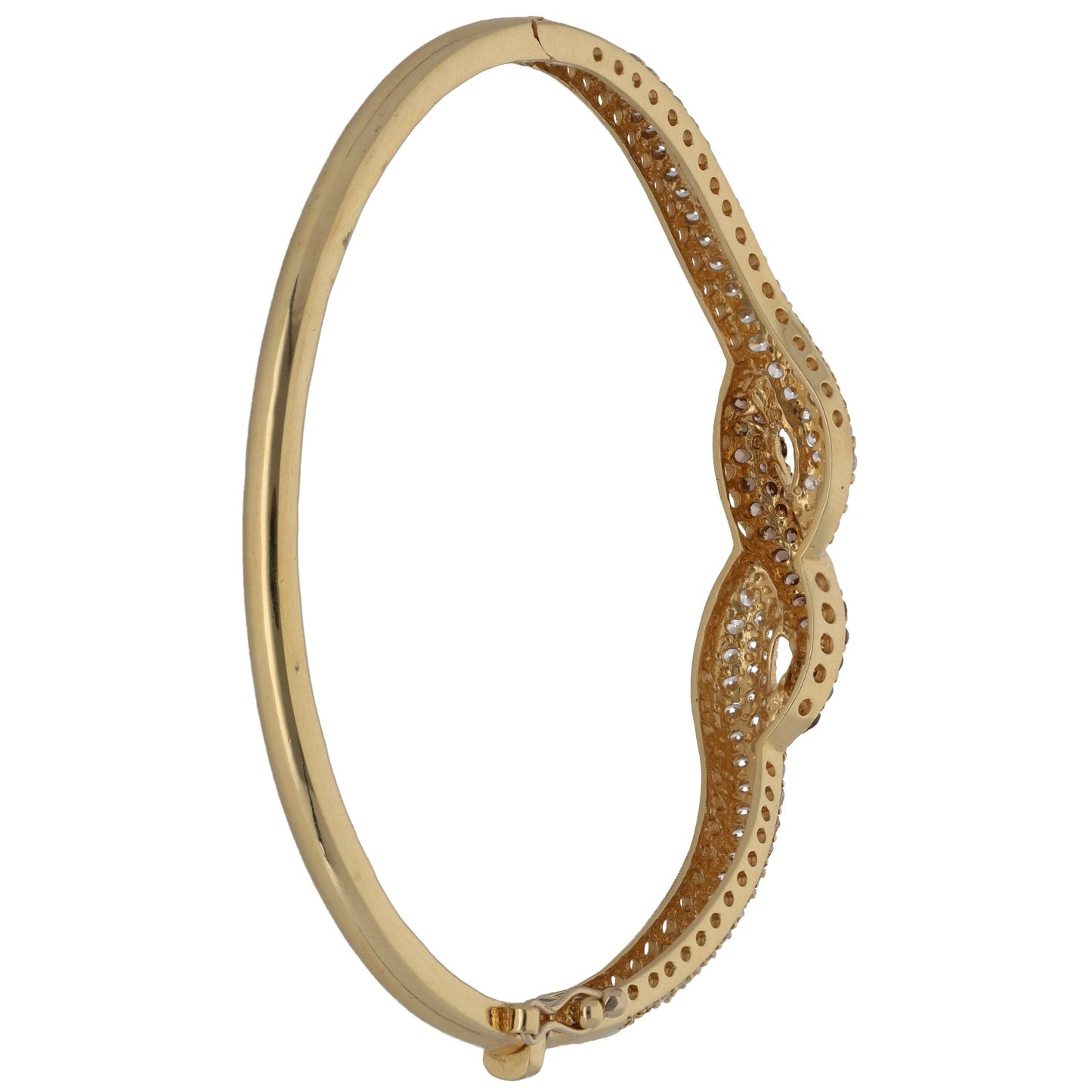 18ct Gold Imitation Hinged/Clasp Bangle