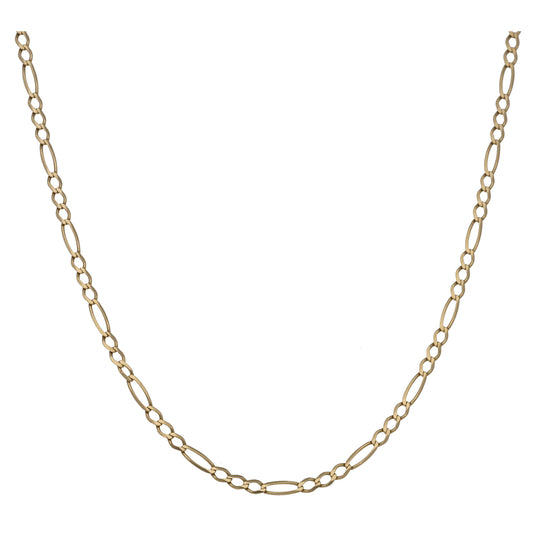 9ct Gold Figaro Chain 18"