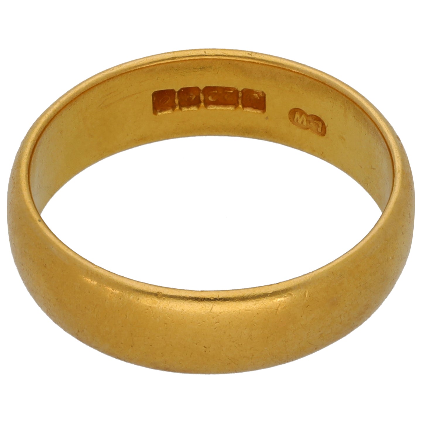 22ct Gold Plain Wedding Ring Size Q