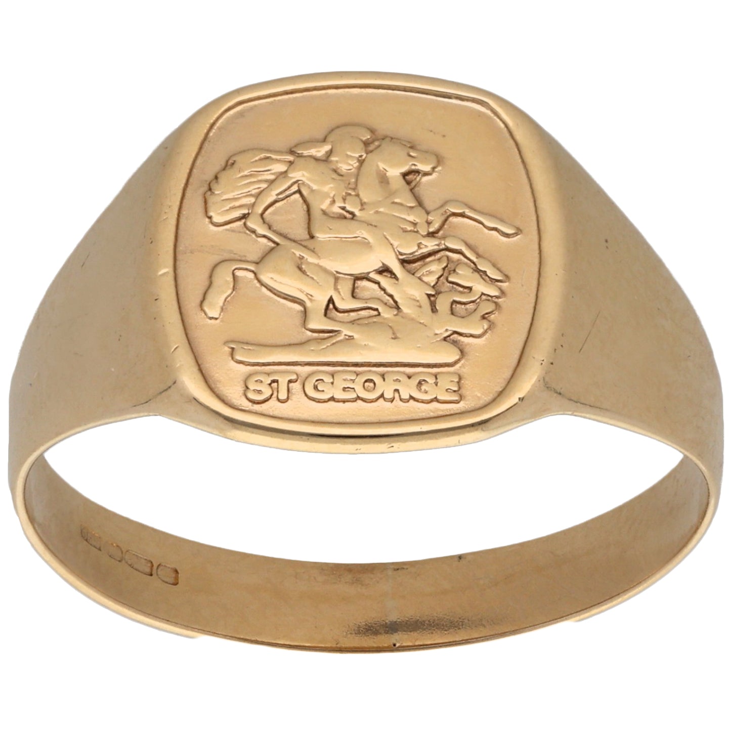 9ct Gold St George Ring Size Y
