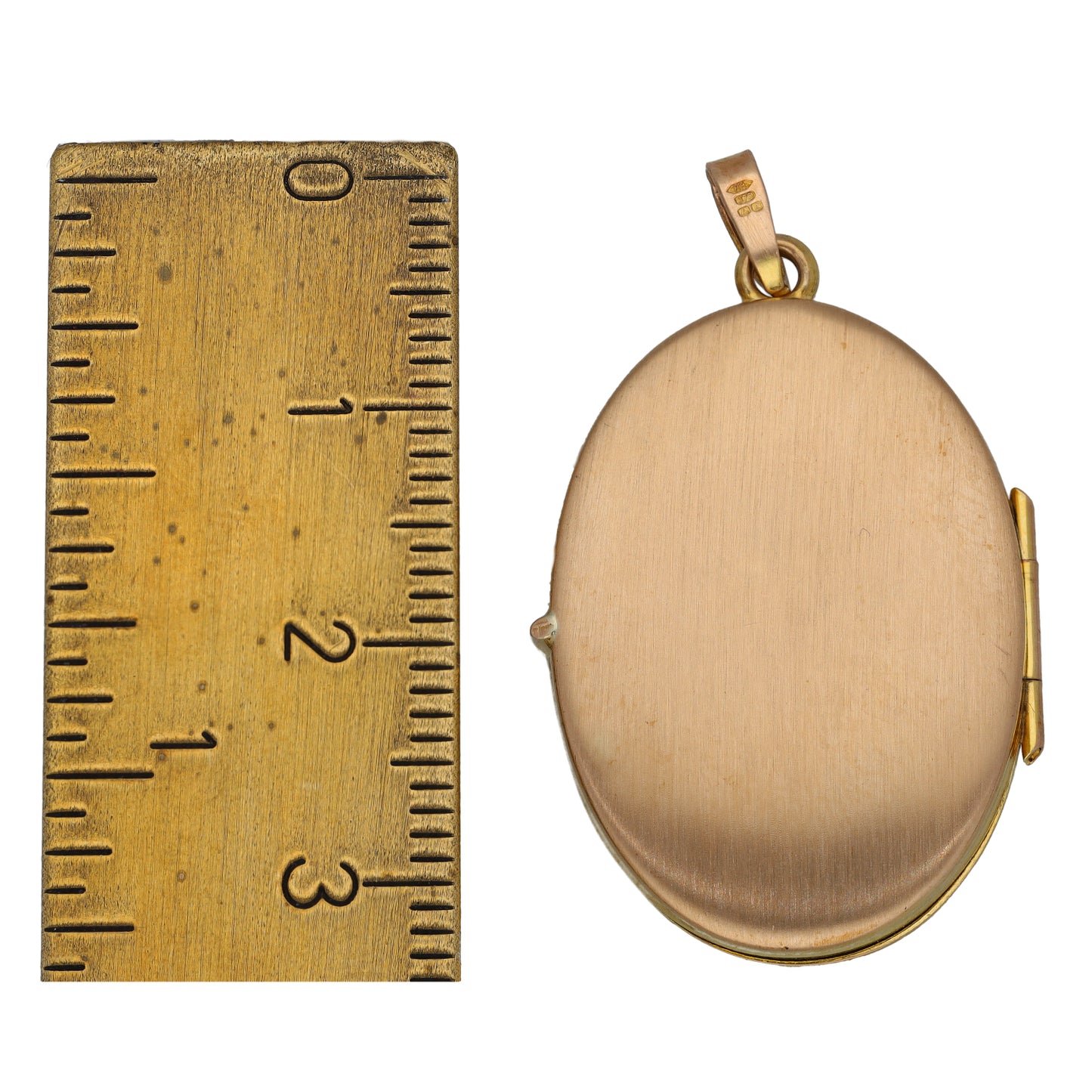 9ct Gold Patterned Locket Pendant