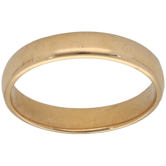 18ct Gold Plain Wedding Ring Size W