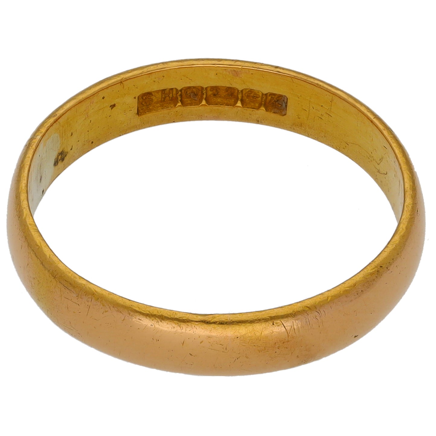 22ct Gold Plain Wedding Ring Size N