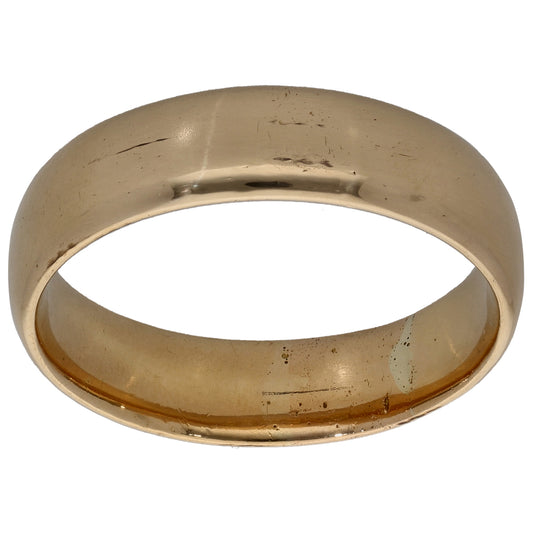 18ct Gold Plain Wedding Ring Size R