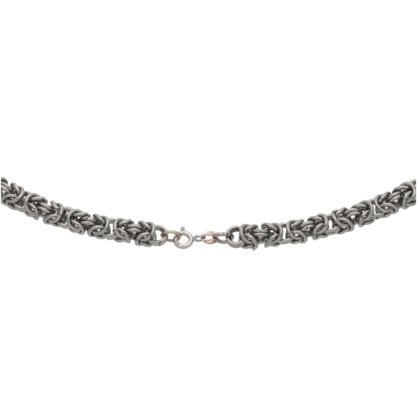 9ct White Gold Byzantine Chain 22"