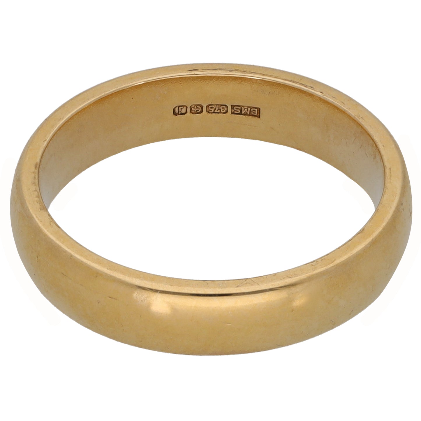 9ct Gold Plain Wedding Ring Size L