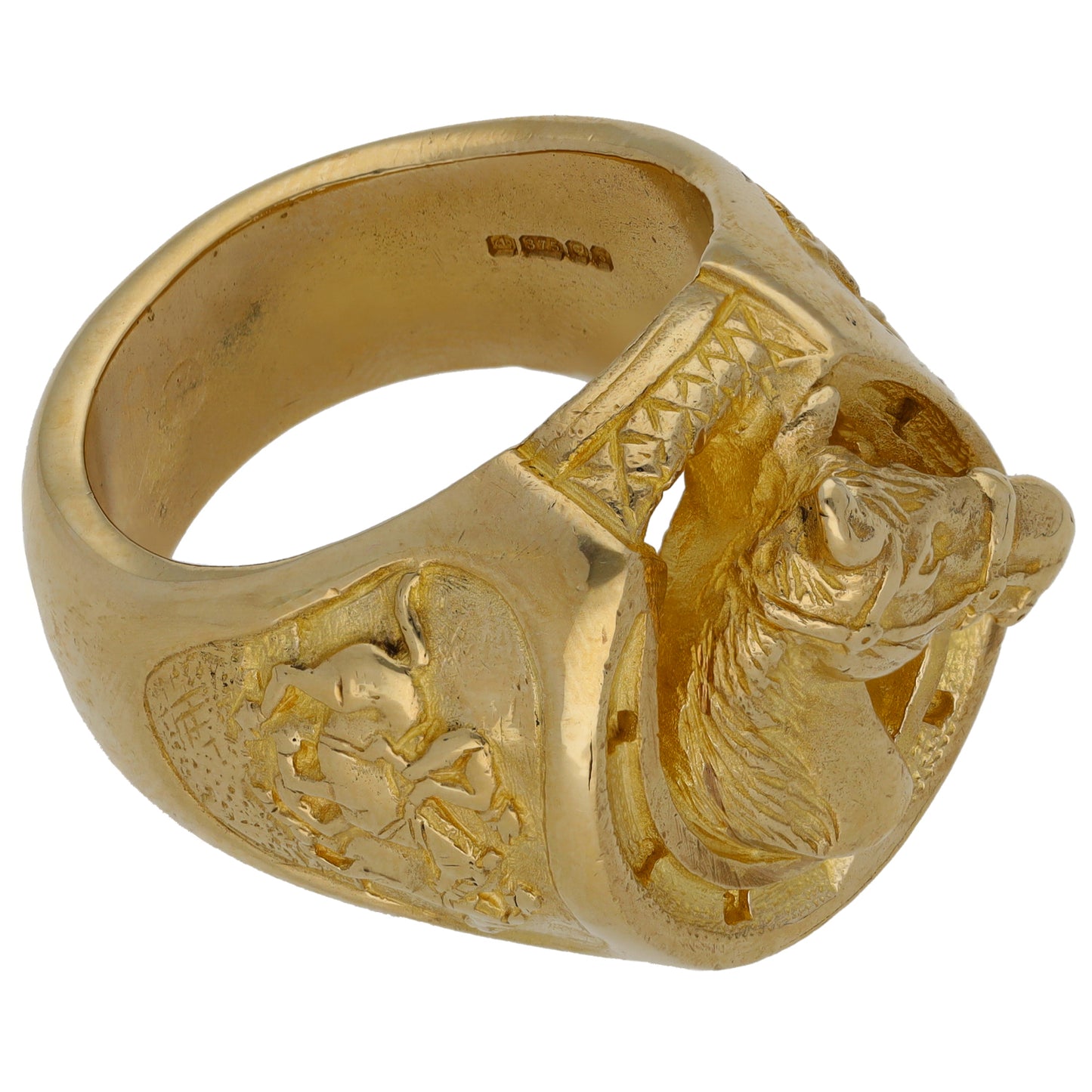 9ct Gold Horseshoe Ring Size Y