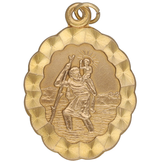 9ct Gold St Christopher Pendant