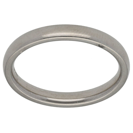 Platinum Plain Wedding Ring Size L